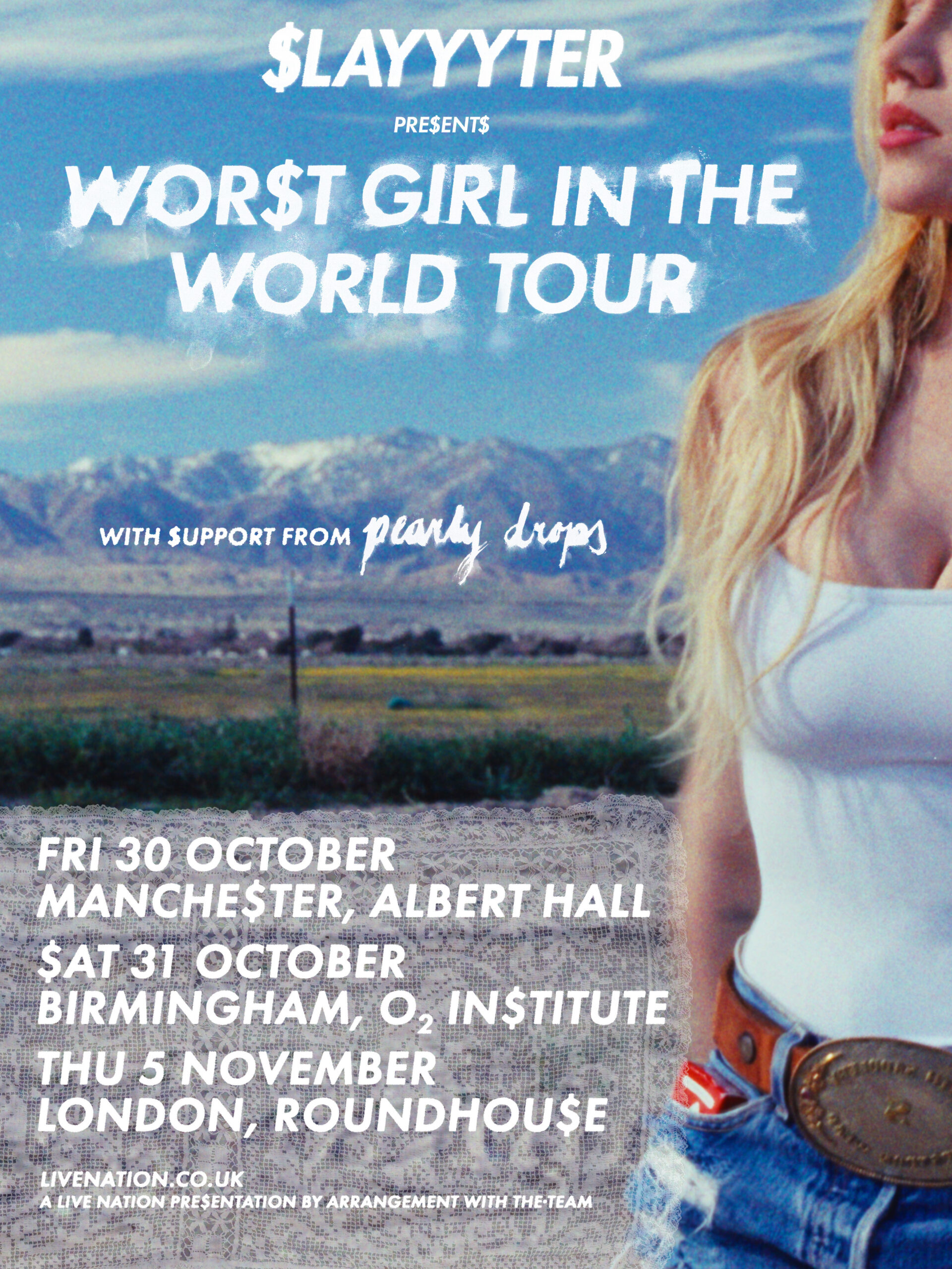 Slayyyter concert tour poster 2026